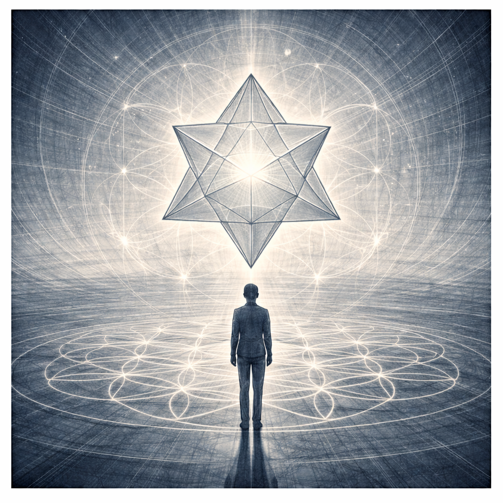 Merkaba Codex LUX Darstellung von Würde im Denken und Handeln als Ausdruck bewusster Ausrichtung im Codex LUX